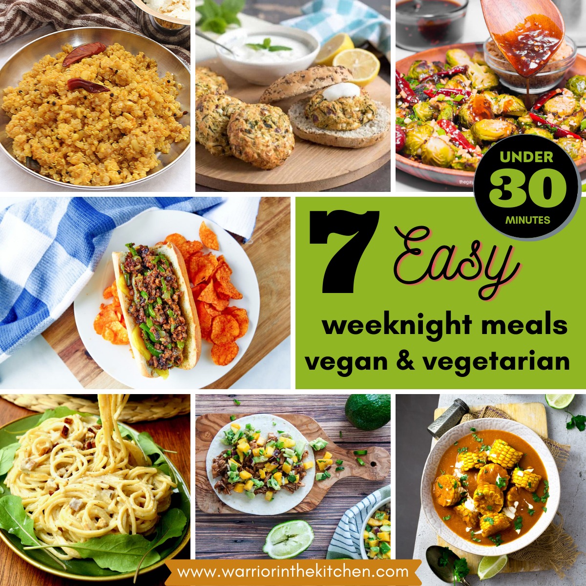 7 Easy Weeknight Vegan & Vegetarian Recipes Ready In 30 Minutes ...