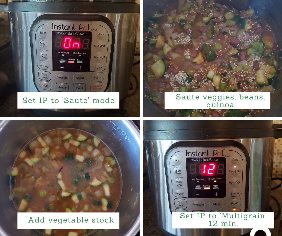 Process Instant Pot Vegan Quinoa Chili | Warrior In The Kitchen